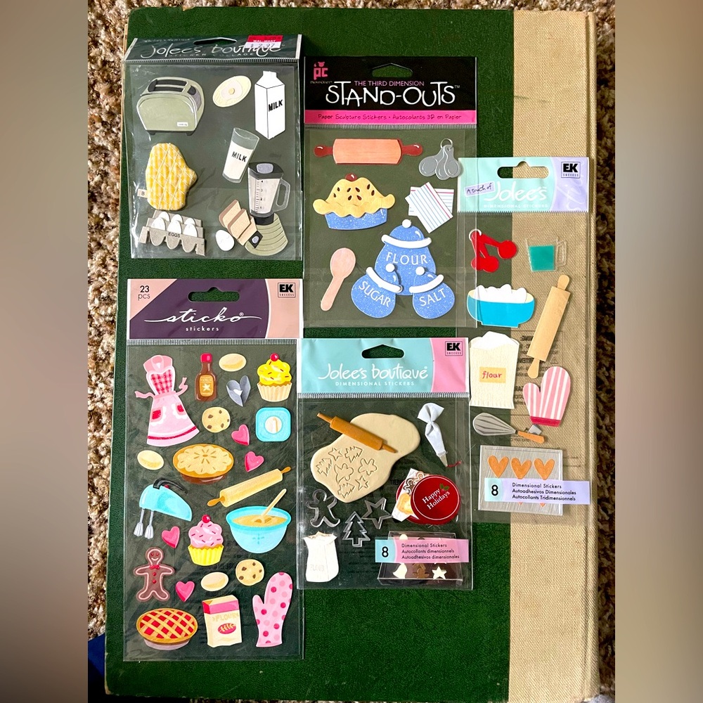 Scrapbooking stickers, sealed wrapping